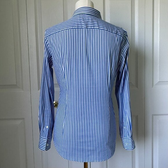 RALPH LAUREN | Blue & White Stripe Slim Stretch Fit Shirt Sz 8 - Picture 2 of 8